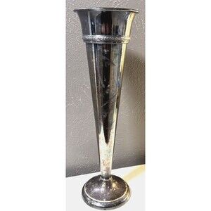 Vintage 14” Benedict Silver Vase Trumpet Style E.P.B.M. 886